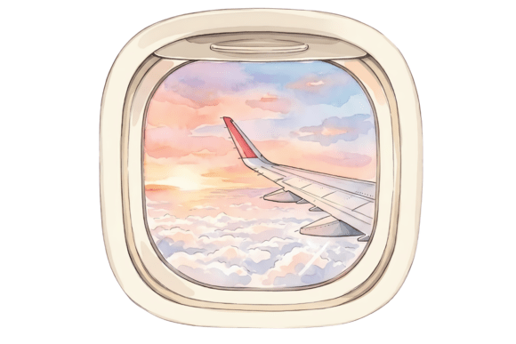 Airplane Window PNG: Travel Design File