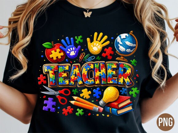 Autism Awareness Teacher School PNG Guide