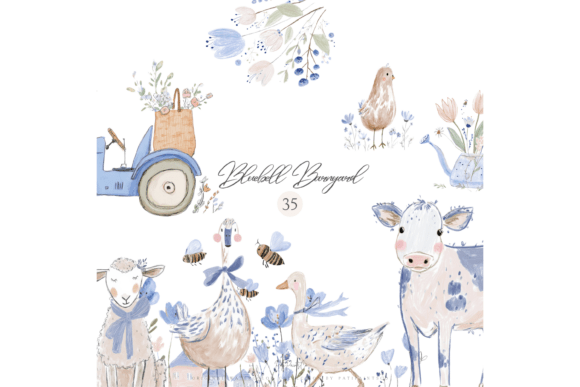 Bluebell Barnyard Clipart: A Guide to Soft Farmhouse Digital Art