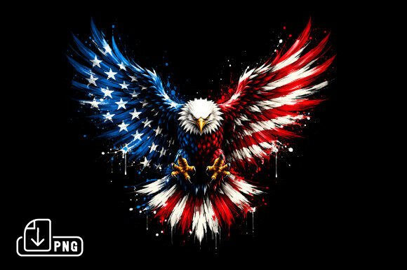 Eagle Patriotic 250 Years of America PNG