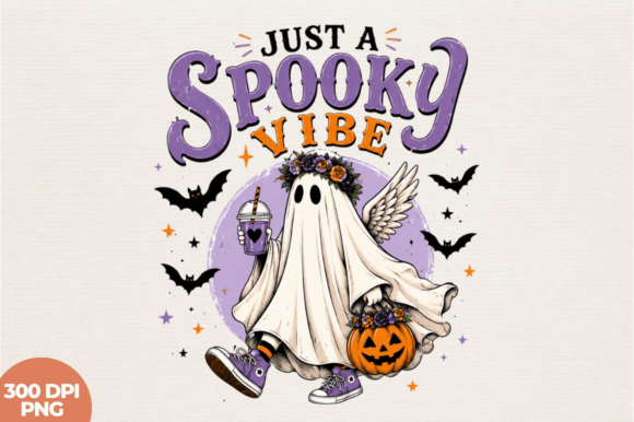 Elevating Seasonal Merchandise with the Just a Spooky Vibe Png and Ghost Halloween Aesthetics