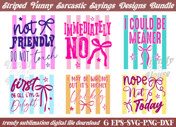 Funny Sarcastic Quirky Sassy PNG Bundle