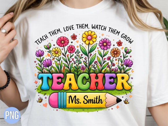 Integrating Custom Teacher Name Garden Flower PNG Into Your Creative Workflow