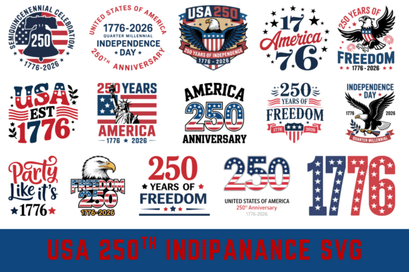Strategic Design Assets: Leveraging the USA 250 Independence Svg Bundle for Brand Growth