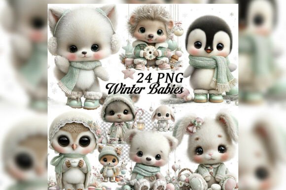 Sweet Winter Babies Christmas Clipart Guide