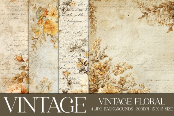 Vintage Floral Backgrounds, S5: A Guide to High-Quality Digital Crafting